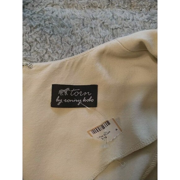 Torn By Ronnie Cobo Maxi Long Sleeve Tan Dress Sm Boho Sexy Beachy Hippie - Picture 11 of 11